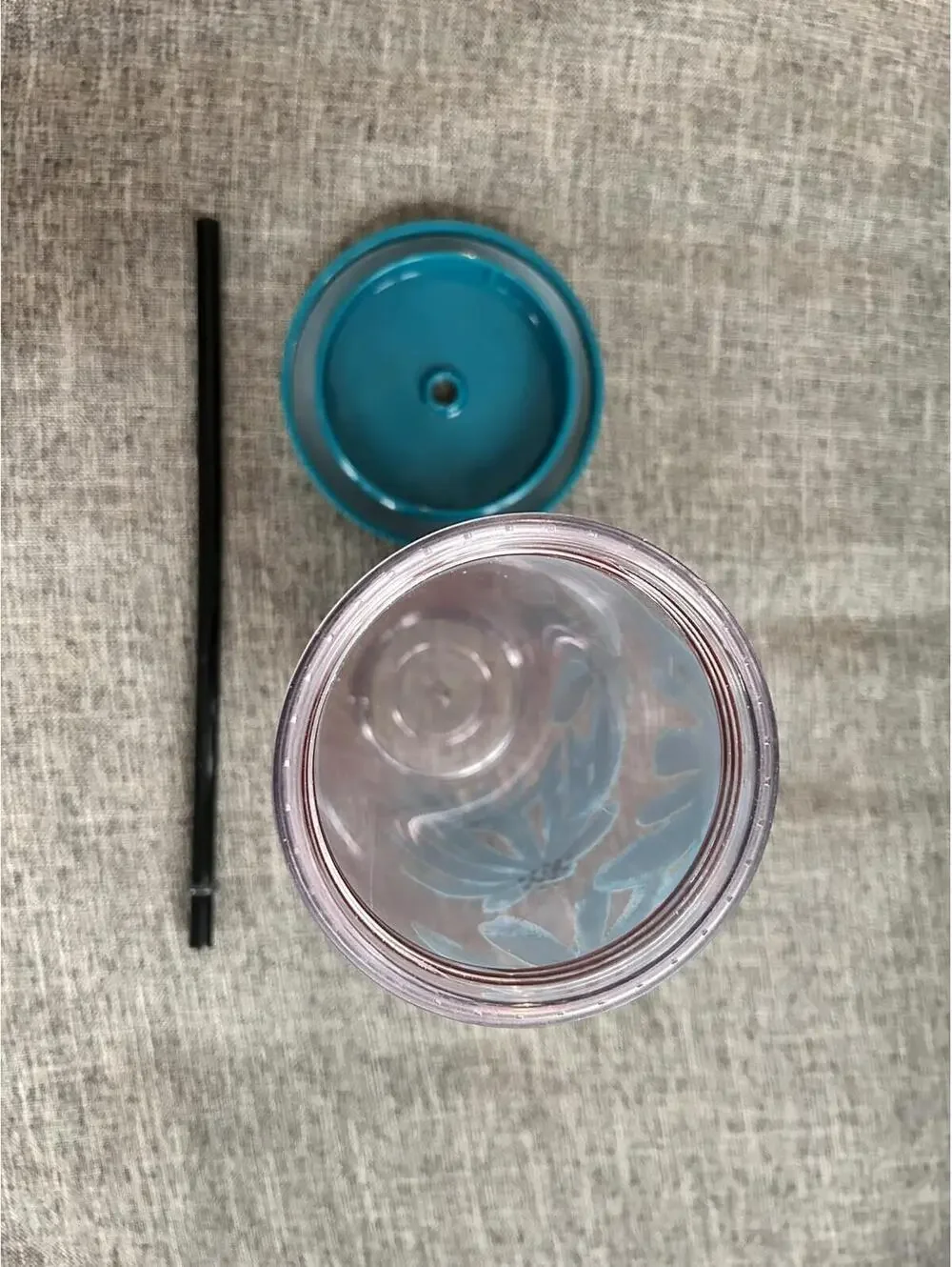 Starbucks Blue Palm Chamomile Flower 16oz Grande Cold Cup Acrylic Tumbler